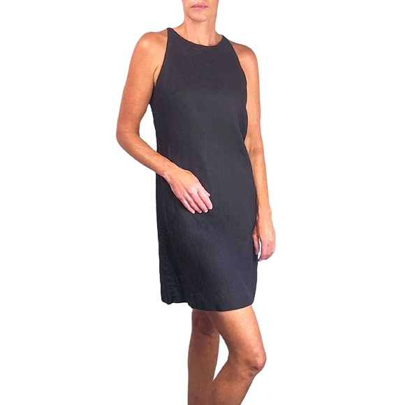 J. CREW Maxine Black High Neck Linen Shift Dress - Picture 7 of 10